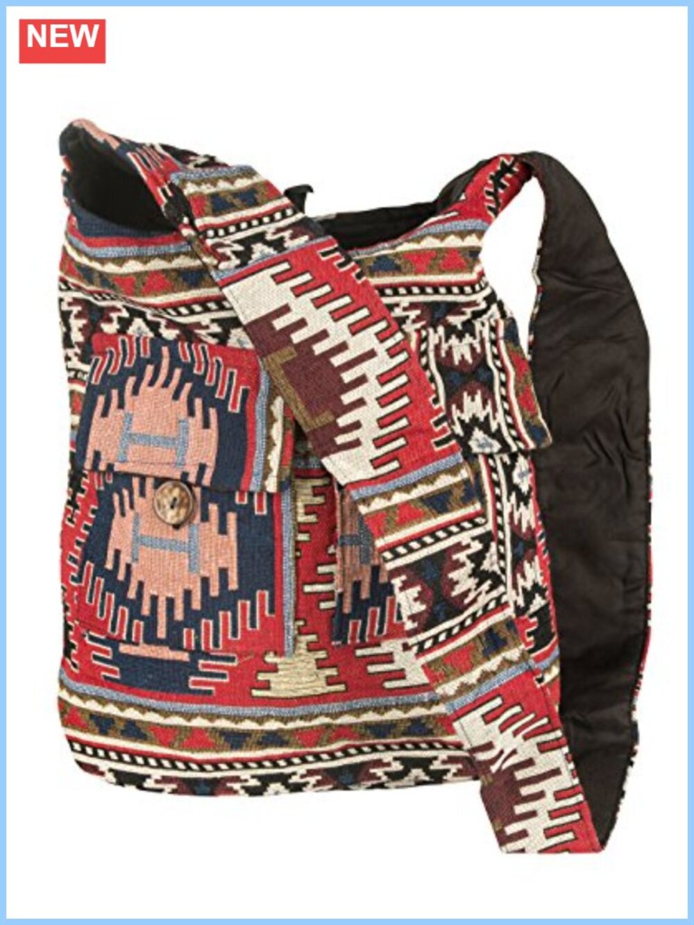 Handmade Quilted Woven Cotton Hobo Oversize Crossbody Shoulder Bag
